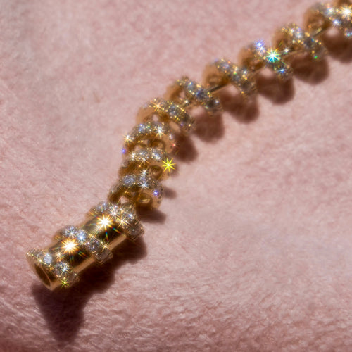 14k Diamond Coil Bracelet