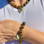 Tiger Eye Heart Bracelet