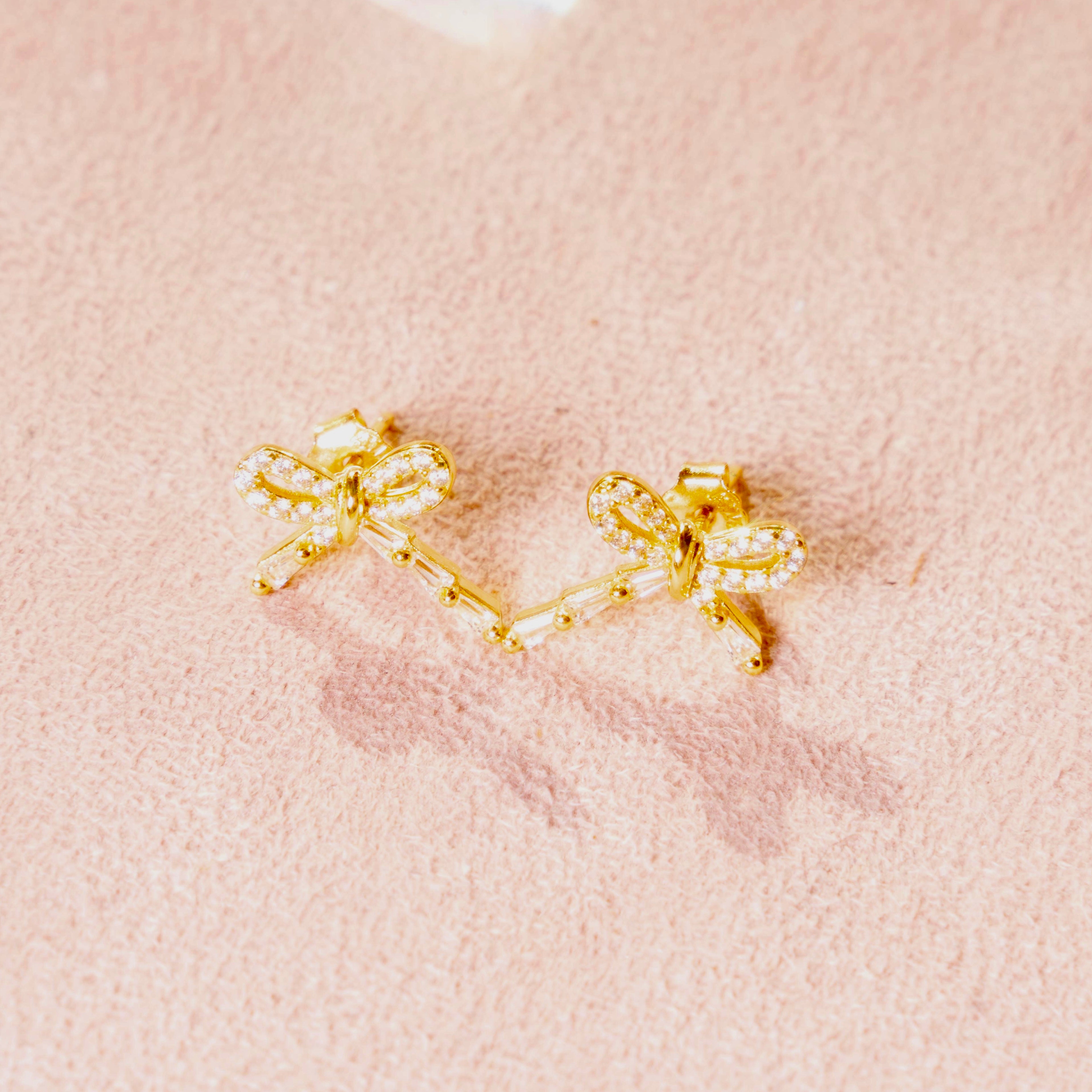 Baguette Bow Studs