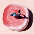 Blue Topaz Square Stacker Ring