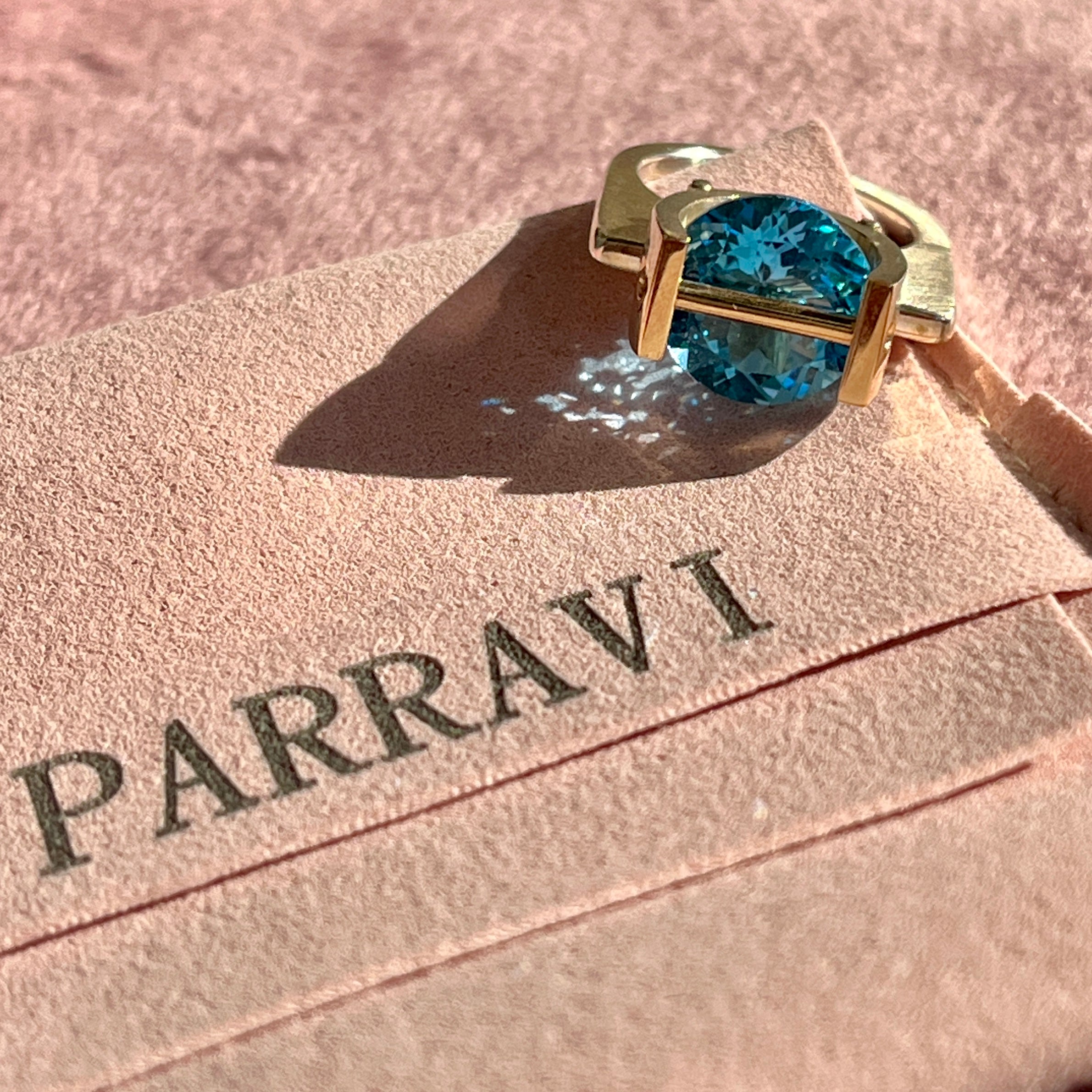 Blue Topaz Round Ring