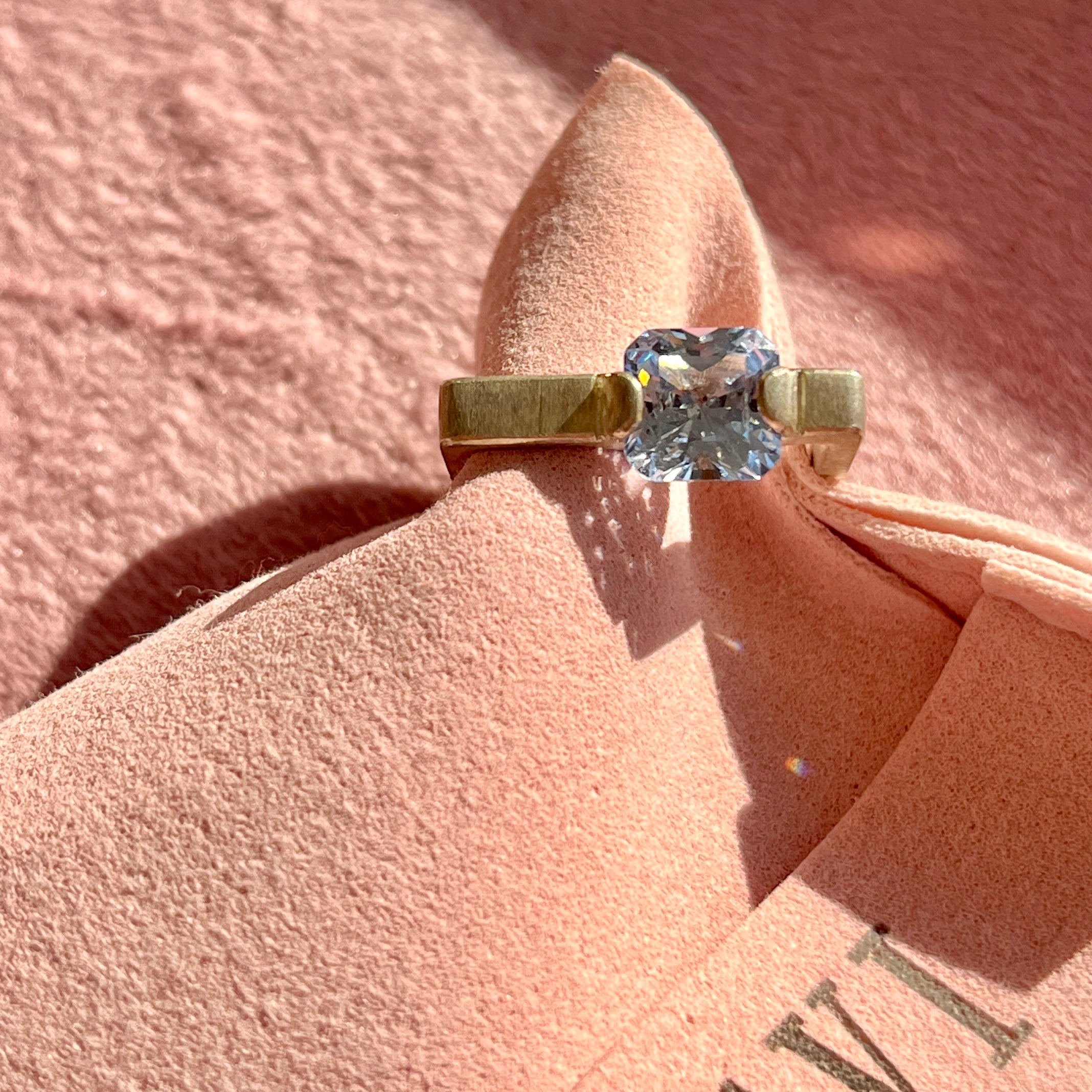Blue Spinel Square Ring