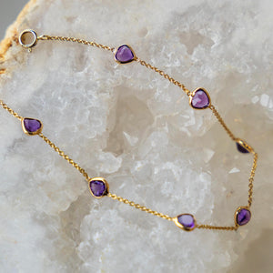 14k Amethyst Bracelet