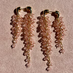 Pink Topaz 2 in 1 Earrings