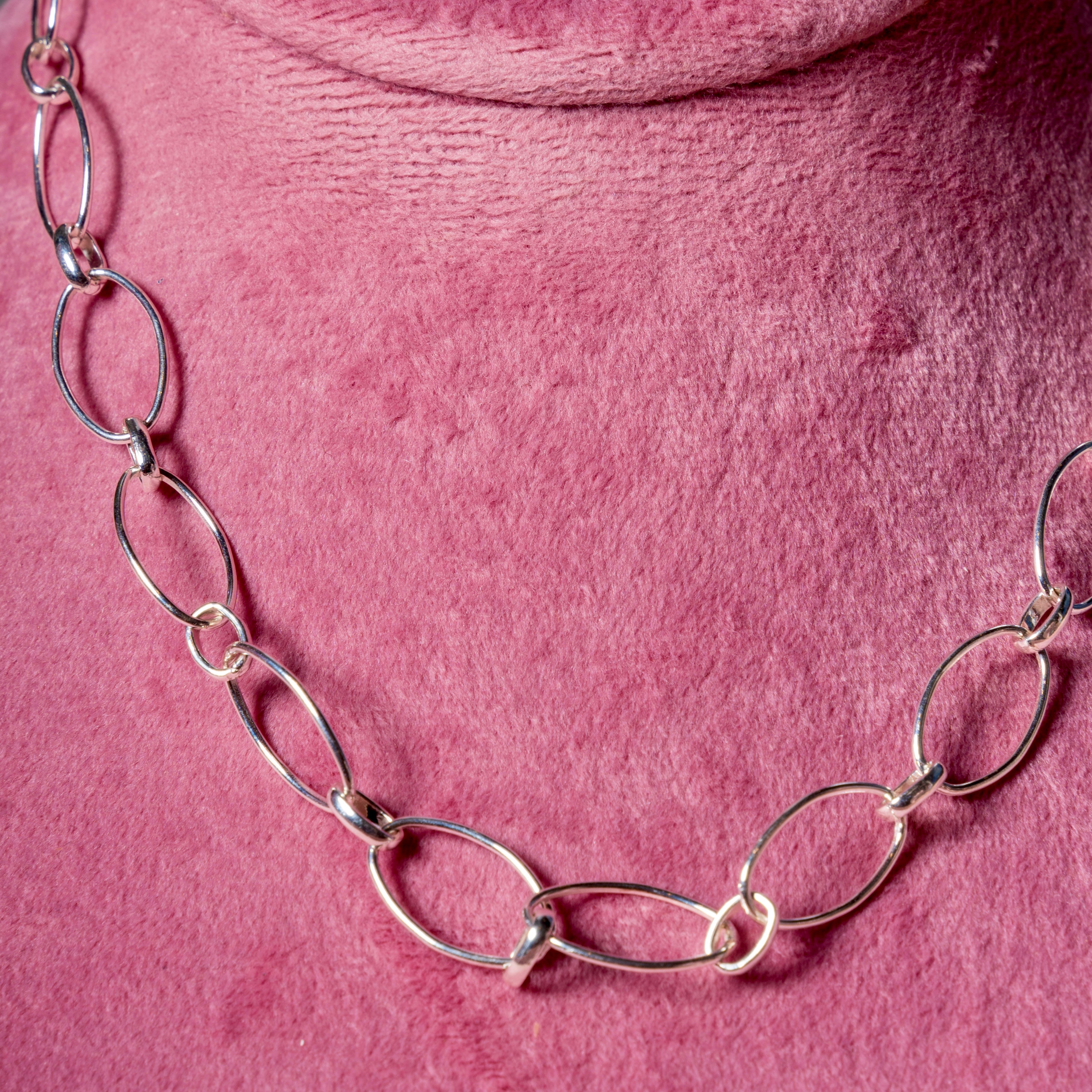 Sterling Silver Oval Link Necklace
