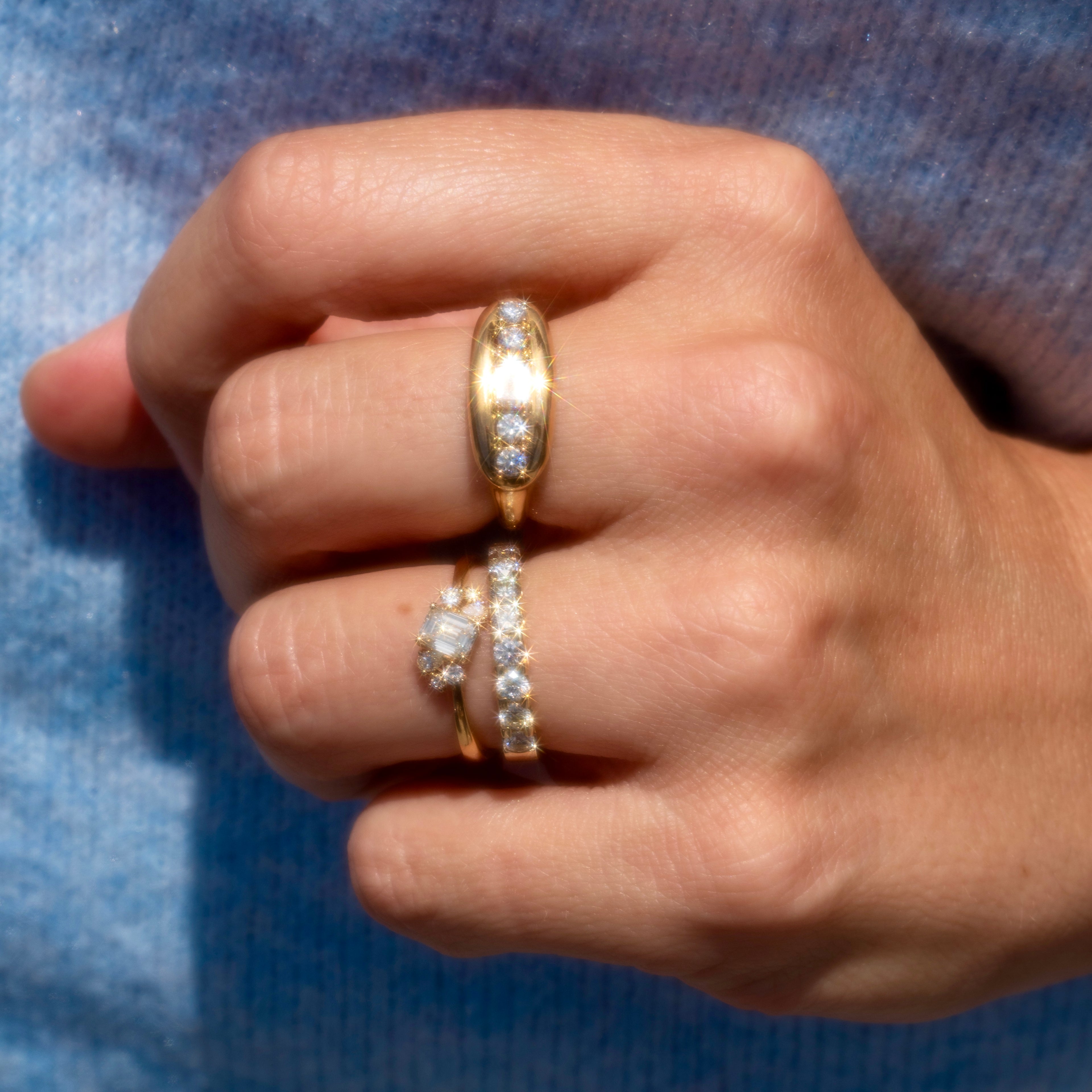 18k Baguette Diamond Ring (vintage inspired)