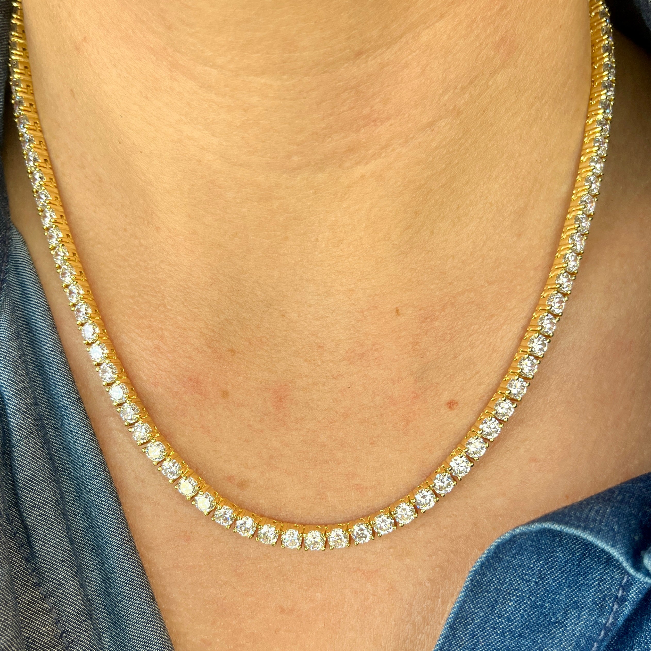 Gold Tennis Necklace