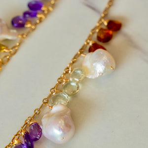 Baroque Akoya Pearls w/ Semi Precious Stones