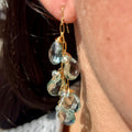 Green Amethyst Link Earrings