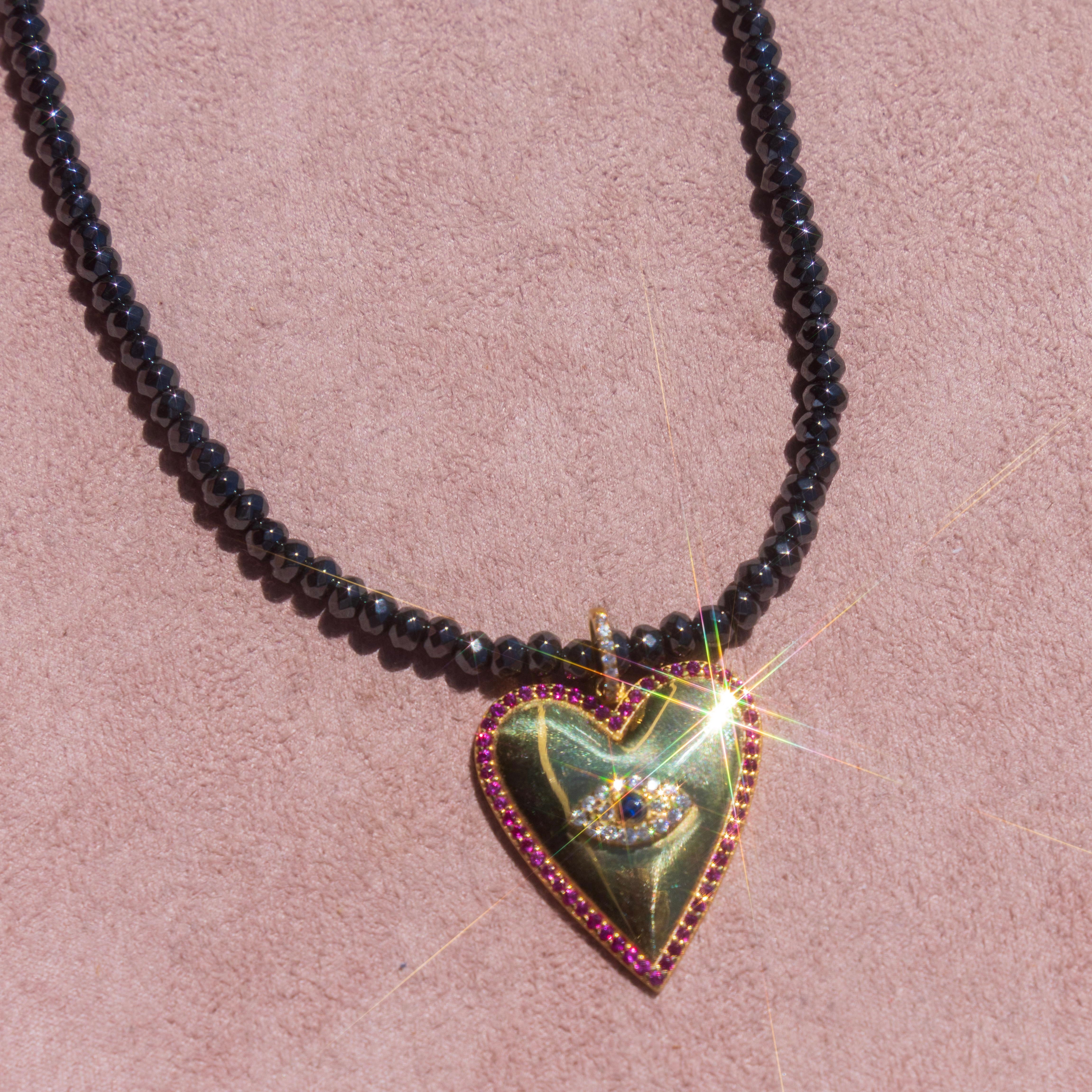 Guardian Eye Heart Necklace