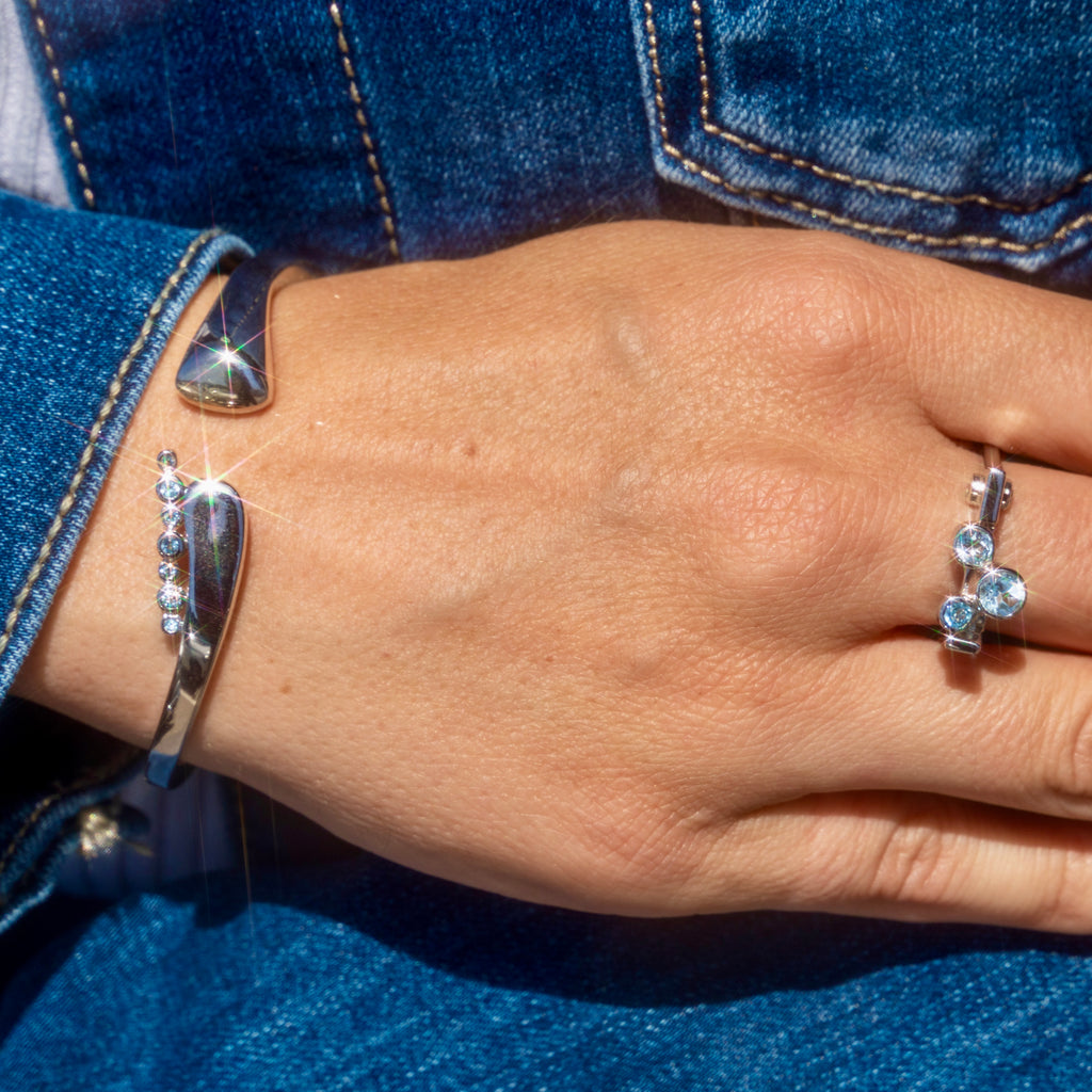 Blue Topaz Open Cuff