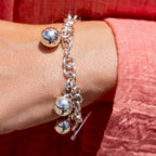 Sterling Silver Ball Charm Bracelet
