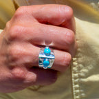 Sterling Silver + Turquoise Spiked Ring
