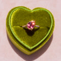 18k Rose Gold Pink Tourmaline + Diamond Ring