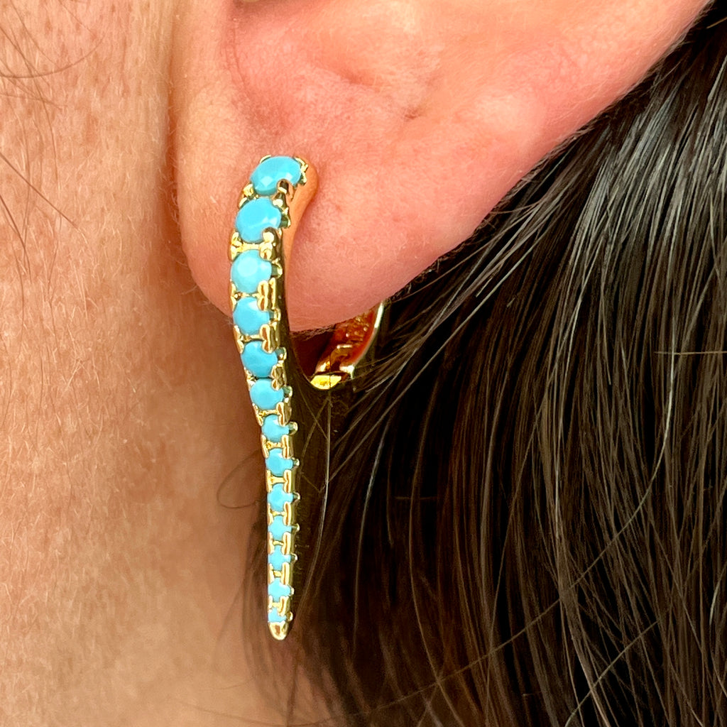 Turquoise Dagger Earrings
