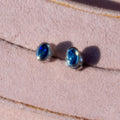 Sterling Silver Sapphire Studs