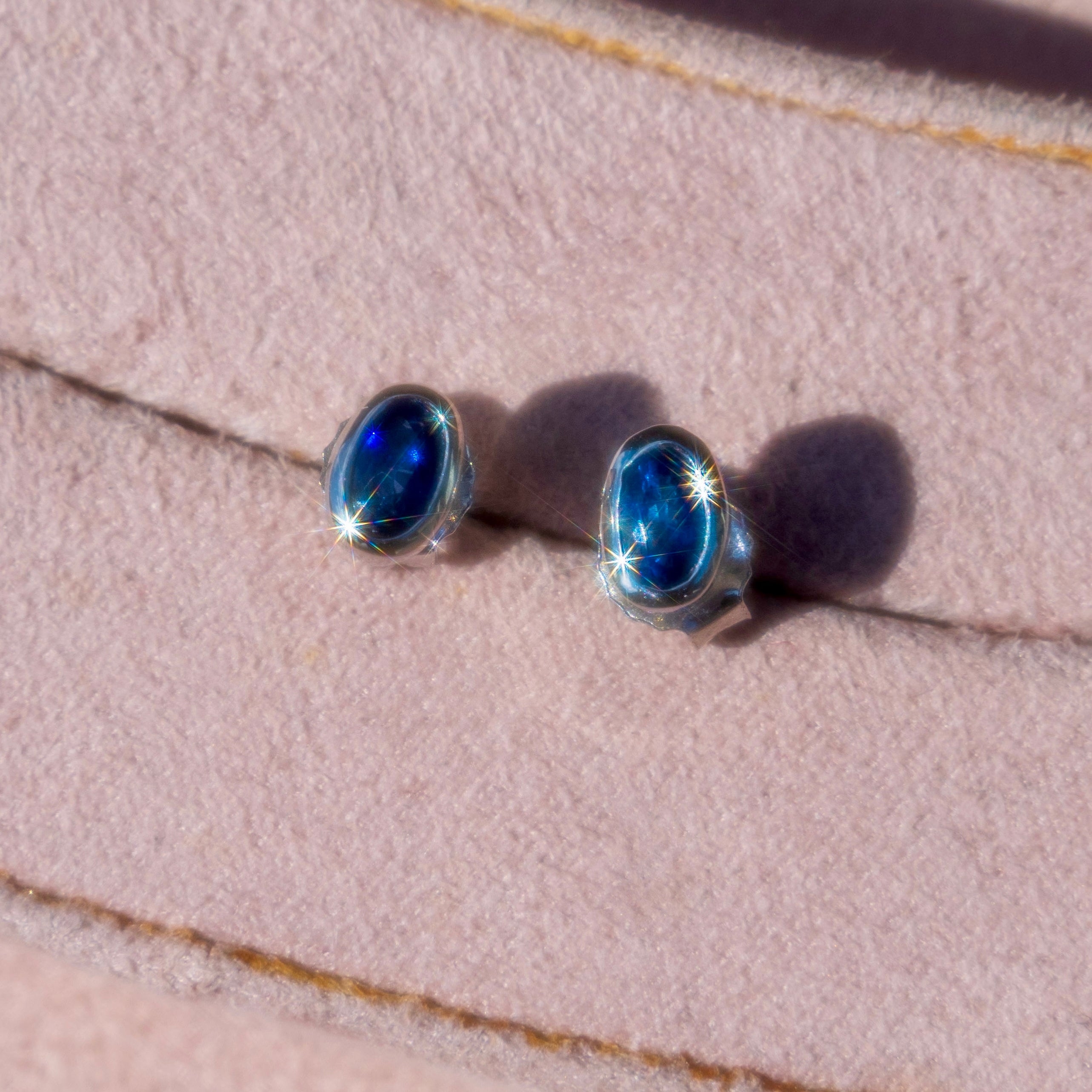 Sterling Silver Sapphire Studs