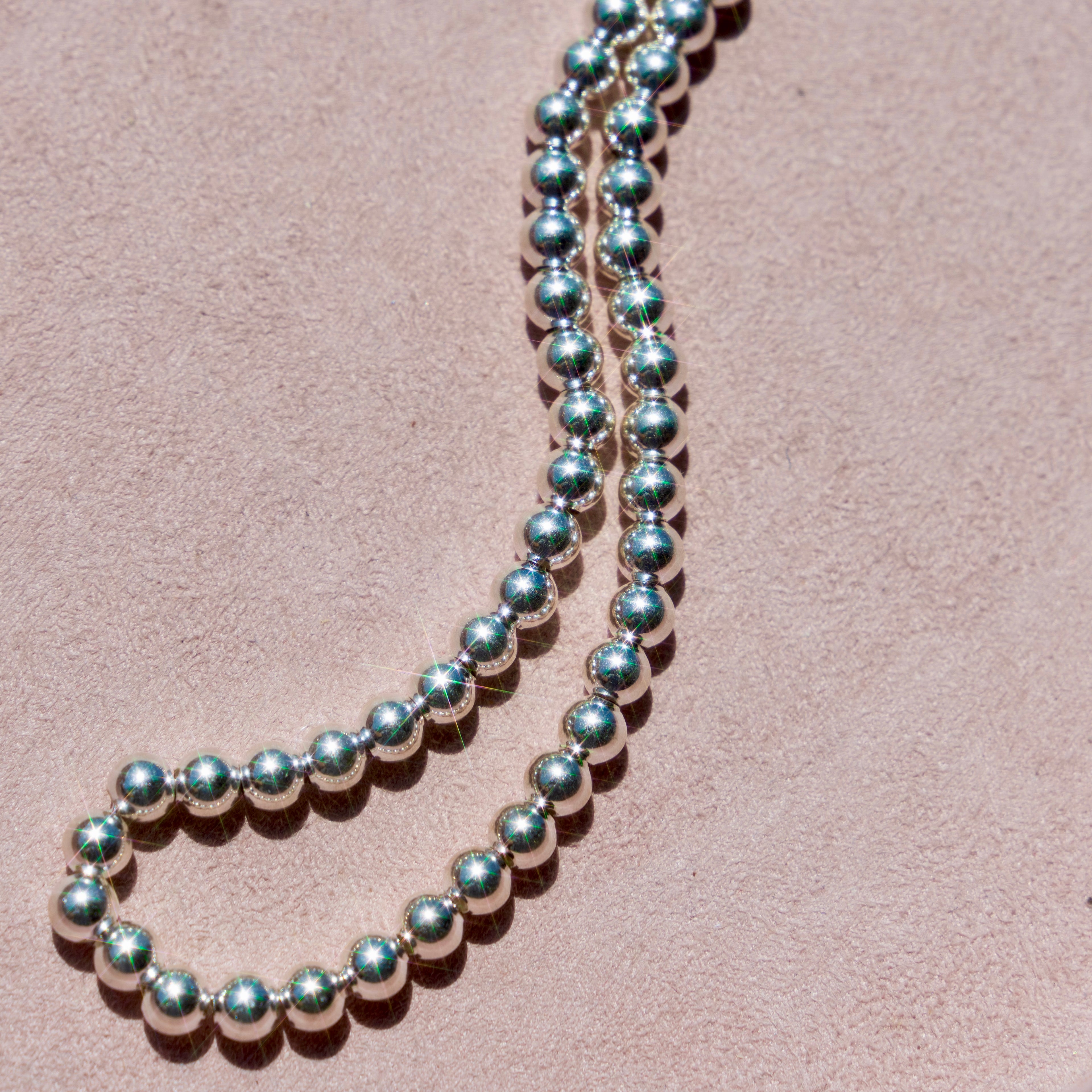 Sterling Silver Ball Necklace (small)