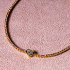 14k Diamond Heart Tennis Bracelet