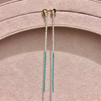 Turquoise Ombré Tennis Earrings
