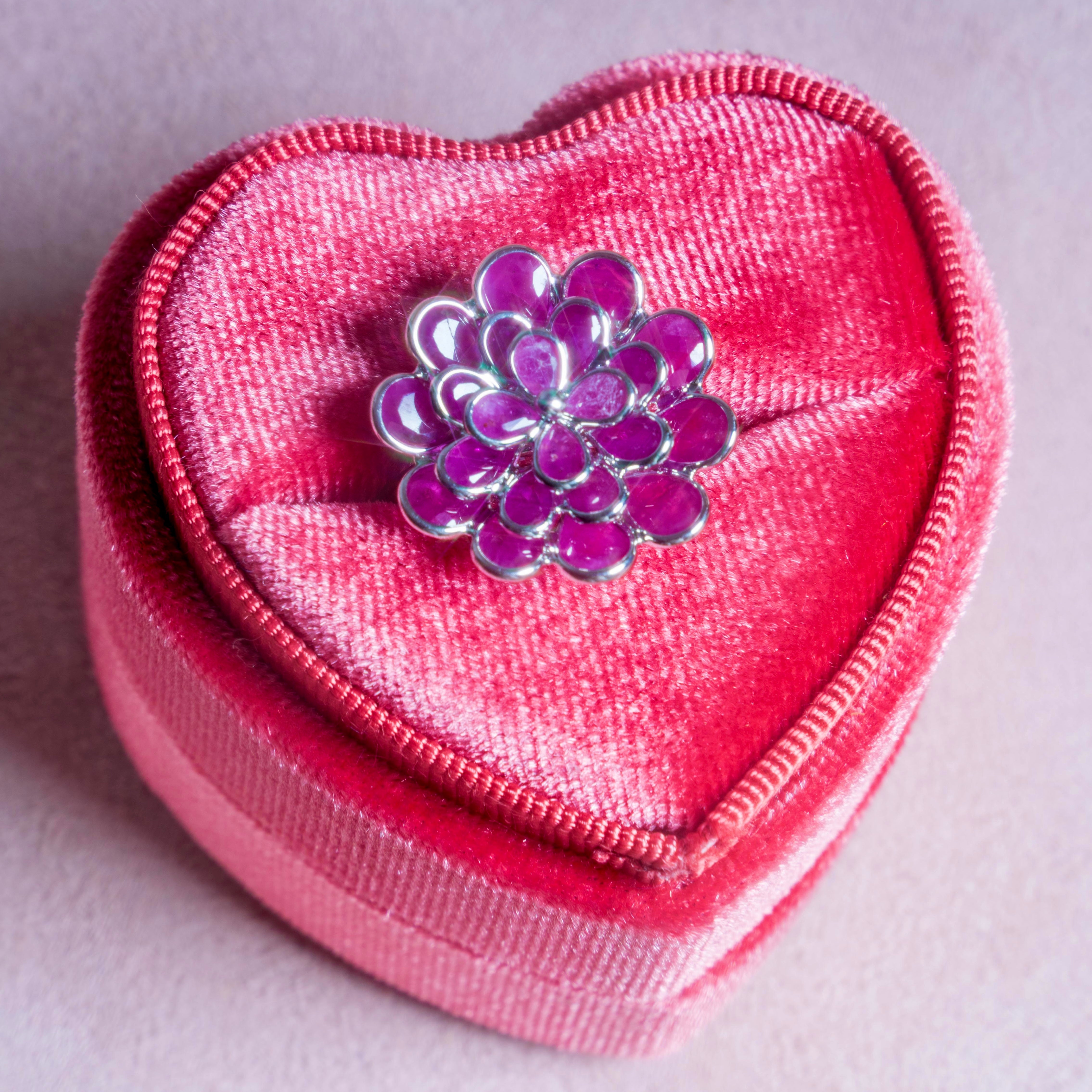 Ruby Floral Ring