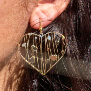 Golden Heart Earrings