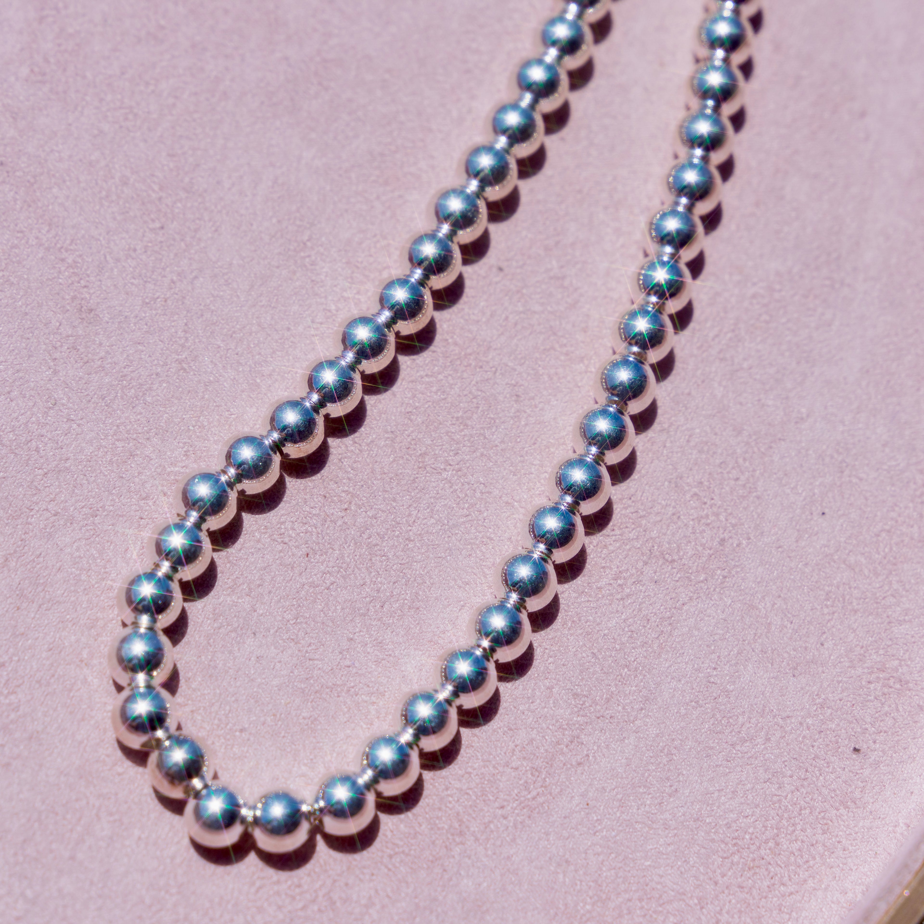 Sterling Silver Ball Necklace (large)