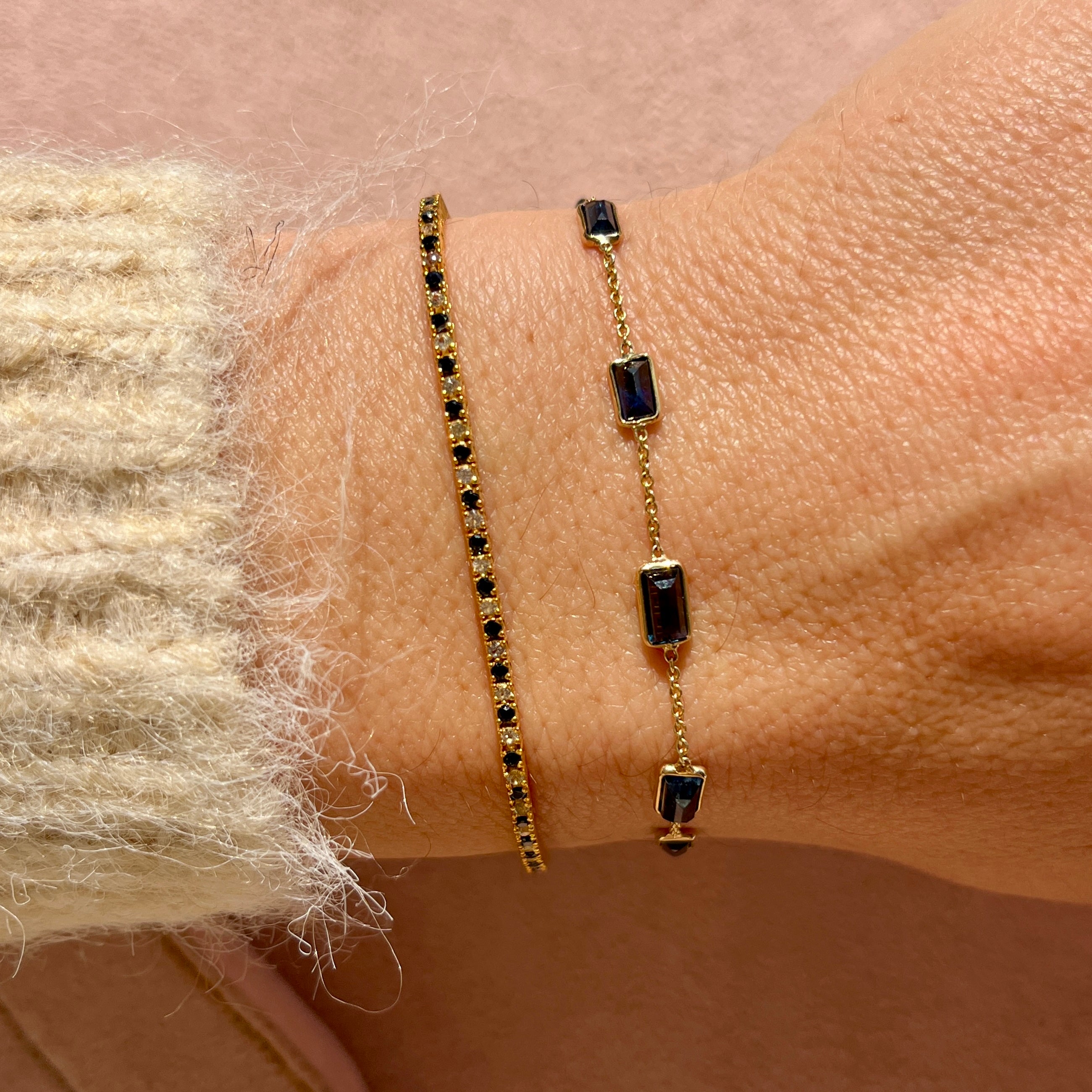 14k Blue Sapphire Bracelet