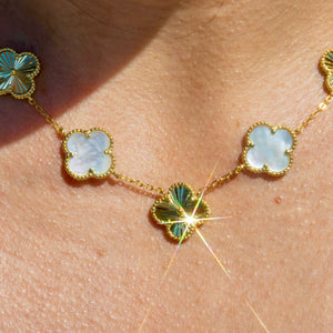Mother of Pearl Clover Necklace
