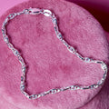 Sterling Silver CZ Diamond Cut Bracelet
