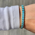 Turquoise Baguette Tennis Bracelet
