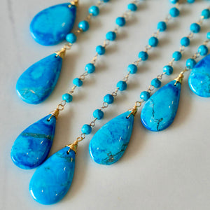 Turquoise Chandelier Necklace