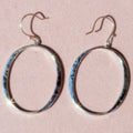 Sterling Silver Oval Hammered Earrings