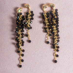 Black Spinel Shaker Earrings