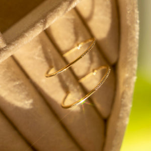 14k Medium Diamond Hoops