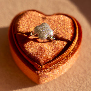 18k White Gold Diamond Clover Ring