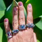 Pink Topaz Butterfly Pinky Ring
