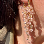 Pink Topaz 2 in 1 Earrings