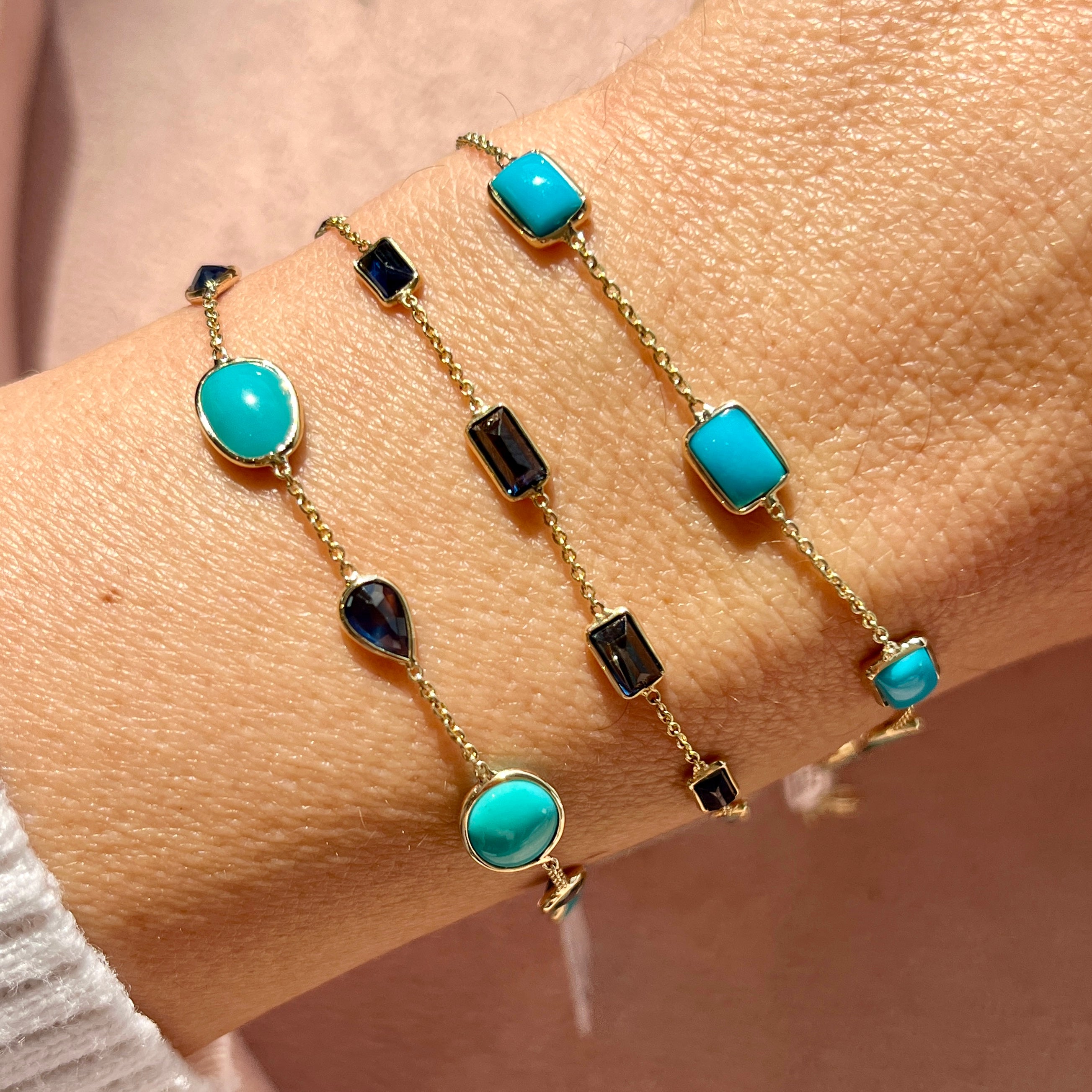 14k Blue Sapphire Bracelet