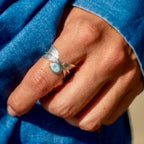 Sterling Silver Larimar Spinner Ring