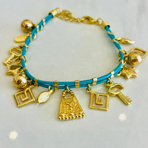 Leather Charm Bracelet