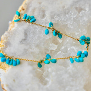 14k Turquoise Shaker Bracelet