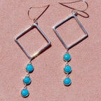 Sterling Silver + Turquoise Kite Earrings