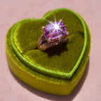 18k Rose Gold Kunzite + Diamond Ring