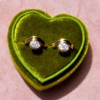 14k Diamond Wave Huggies