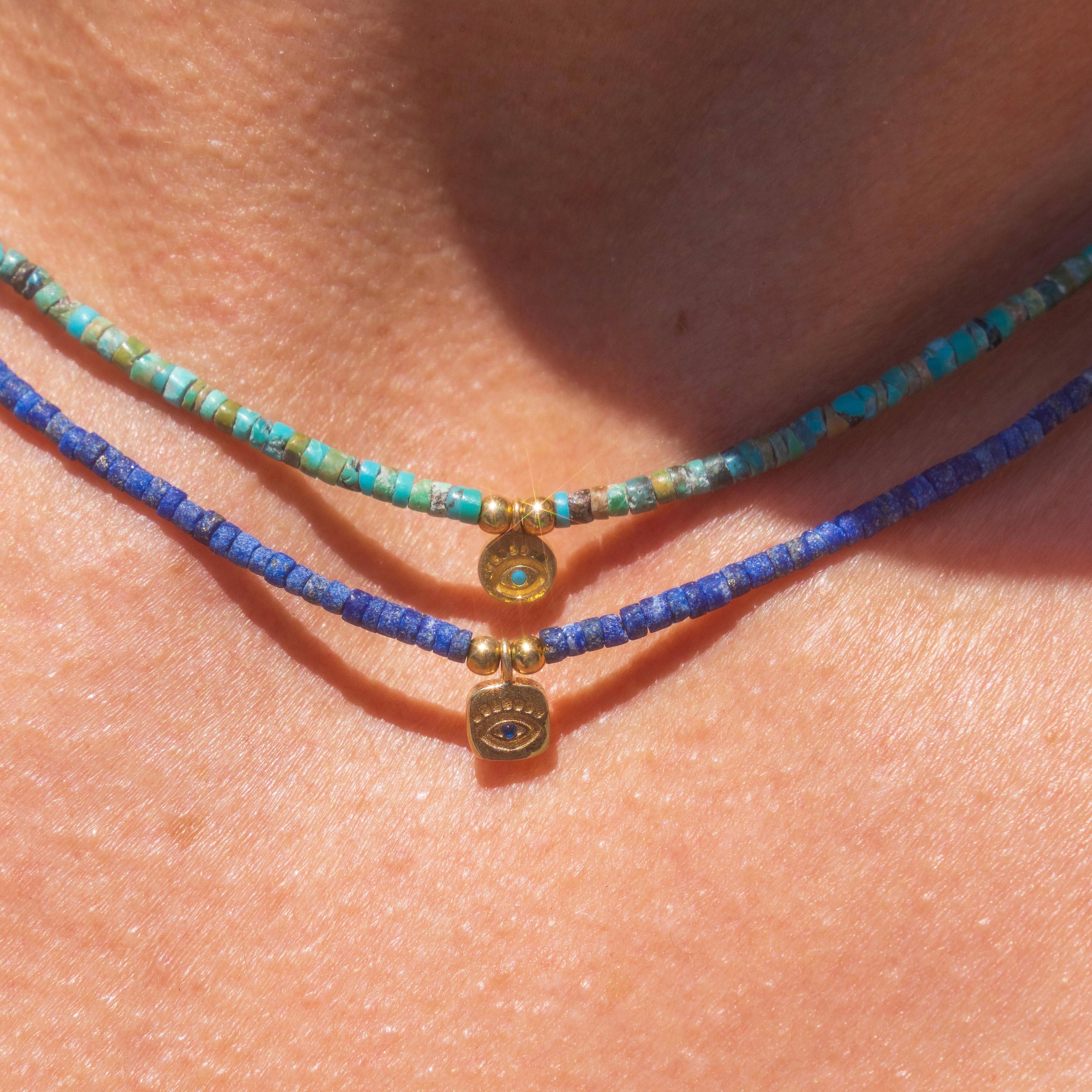 Lapis Guardian Eye Necklace