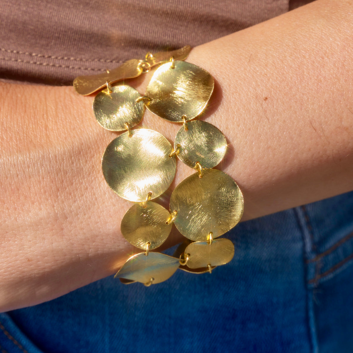 Gold Disc Bracelet (As seen on The Golden Bachelorette) 🌹