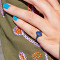 14k Blue Sapphire Pinky Ring