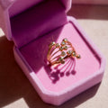 14k Diamond Waterfall Ring