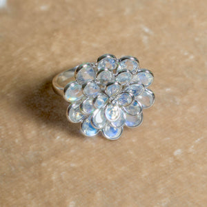 Moonstone Floral Ring